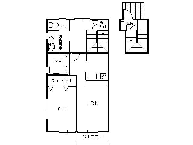 アパート 青森県 八戸市 西白山台三丁目 シュシュ 1LDK