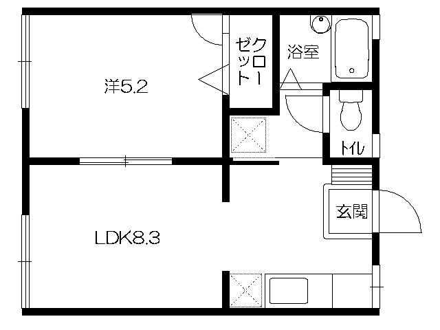 アパート 青森県 八戸市 類家四丁目11-21 ドミール鈴木 1LDK