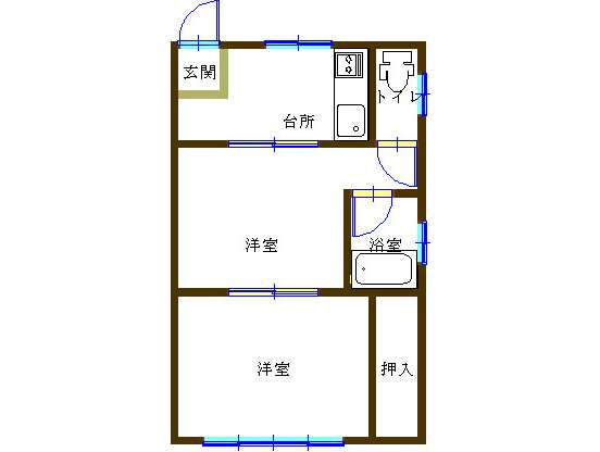 アパート 青森県 青森市 緑3丁目 コーポ江良B 2K