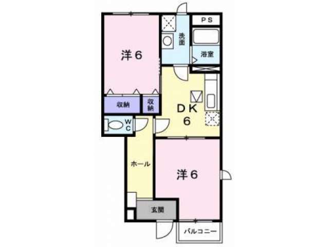 アパート 青森県 弘前市 堅田3丁目1-1 パレスマルエイ A棟 2DK