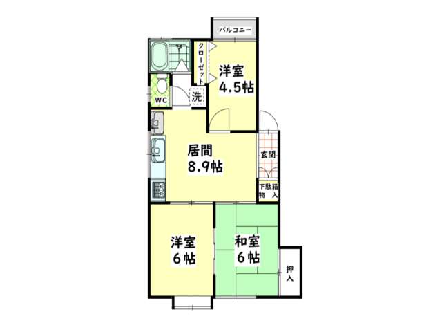 アパート 青森県 青森市 安田字近野418-24 アーバンホームズ第1安田 3LDK