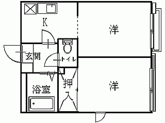アパート 岩手県 盛岡市 城西町 アーバンハイツ城西C 2K