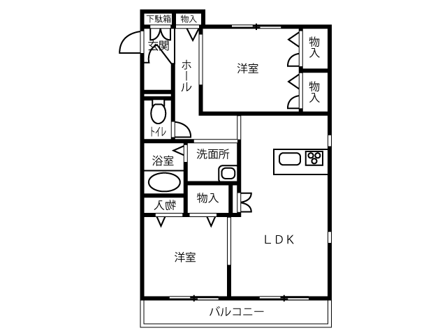 マンション 岩手県 盛岡市 神明町 ベレオ神明 2LDK