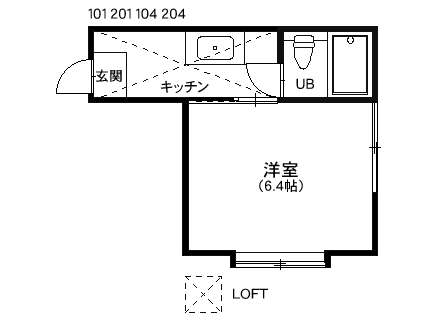 アパート 秋田県 秋田市 広面字推子 ルテター壱番館 1K