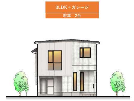 一戸建 青森市花園2丁目・新築デザイナーズコンパクト 花園2丁目・新築デザイナーズコンパクト 3LDK
