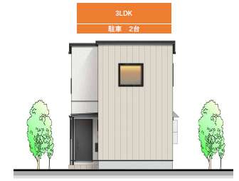 一戸建 青森市第二問屋町3丁目・新築デザイナーズコンパクト 第二問屋町・新築デザイナーズコンパクト 3LDK
