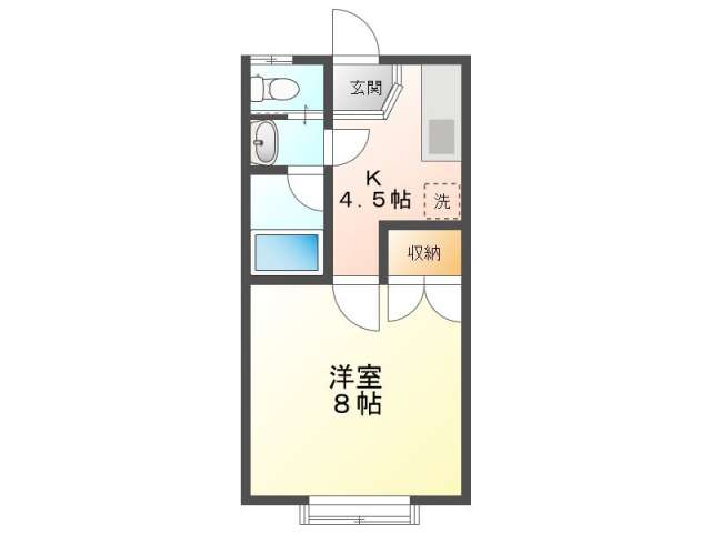 アパート 青森県 青森市 大字野尻字野田20ー1 ニューハイツみうらA棟 1K