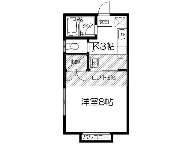 アパート 青森県 八戸市 根城九丁目 サニーウェル根城B 1K