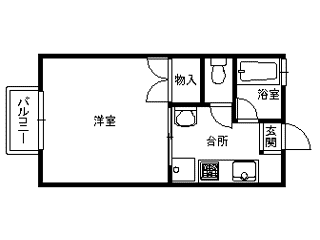 アパート 青森県 八戸市 根城九丁目 サニーウェル根城B 1K