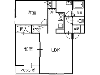 アパート 青森県 青森市 第二問屋町4丁目9-7 カネ長武田ホームタウン芦谷 2LDK