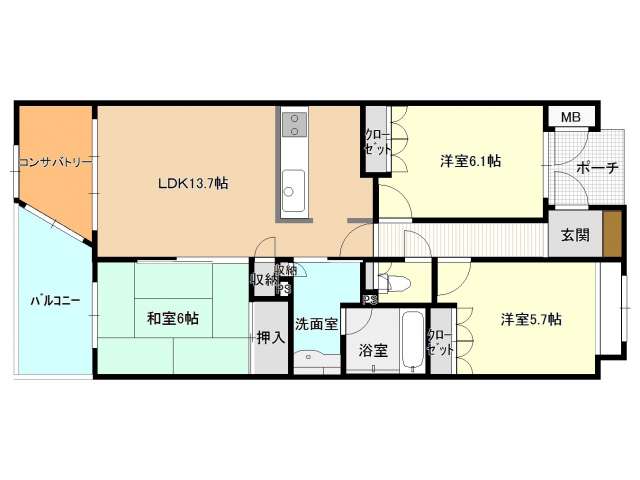 マンション 青森県 青森市 安方2丁目10-1 クレア善知鳥グランデュール 3LDK