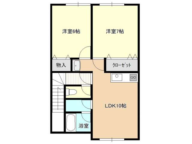 アパート 青森県 青森市 原別3丁目2-7 イーストコート 2LDK
