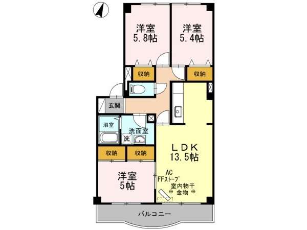 マンション 青森県 青森市 東造道2丁目 コンフォート東造道 3LDK