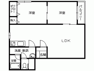 アパート 青森県 青森市 青柳2丁目7-16 メゾンフォレスト 2LDK