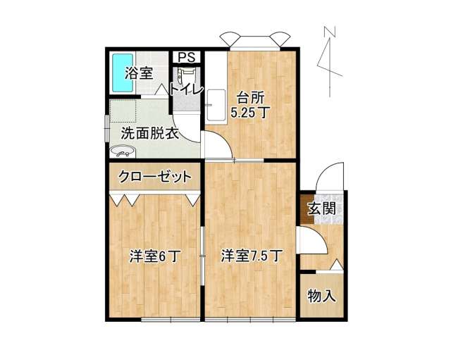アパート 弘前市早稲田2丁目「ファインステージ」206号室 メイン画像