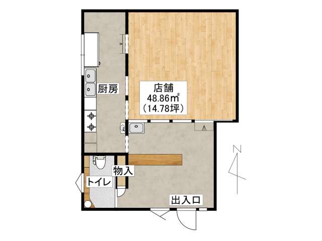 店舗(建物一部) 弘前市早稲田1丁目「M店舗」A号室 メイン画像