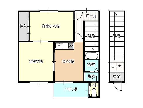 アパート 青森県 青森市 佃2丁目 コーポレート佃 2DK
