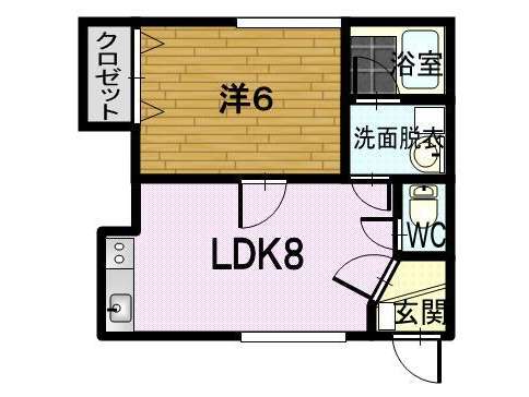 アパート 青森県 青森市 浪岡福田一丁目 コーポラスパークタウンC 1LDK