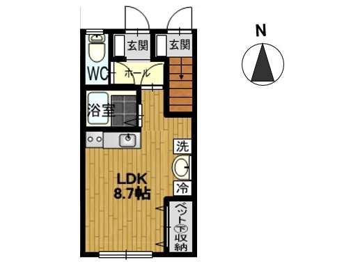アパート 青森県 青森市 浪岡浪岡平野 グリーンパレス 1LDK