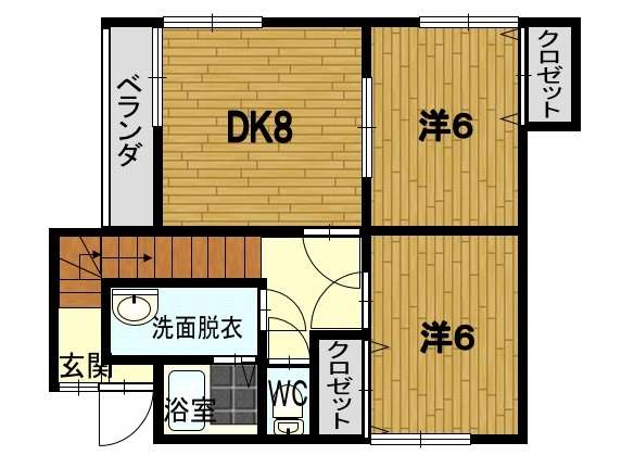 アパート 青森県 青森市 浪岡浪岡若松 若松コーポA 2DK