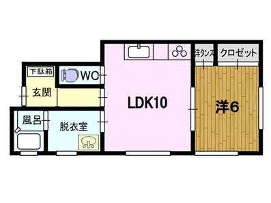 アパート 青森県 青森市 浪岡杉沢山元 フレグランス雪田 1LDK