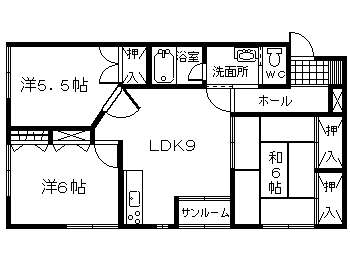アパート 青森県 青森市 岡造道2-17-12 アーバンホームズ造道 3LDK