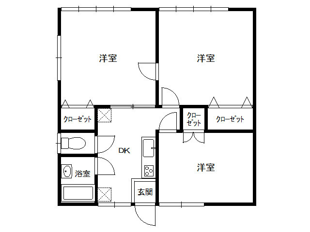 アパート 岩手県 盛岡市 上堂一丁目11-44 コーポユーカリ 3DK