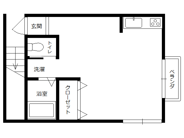 アパート 秋田県 秋田市 保戸野鉄砲町 ノーベル保戸野 1R